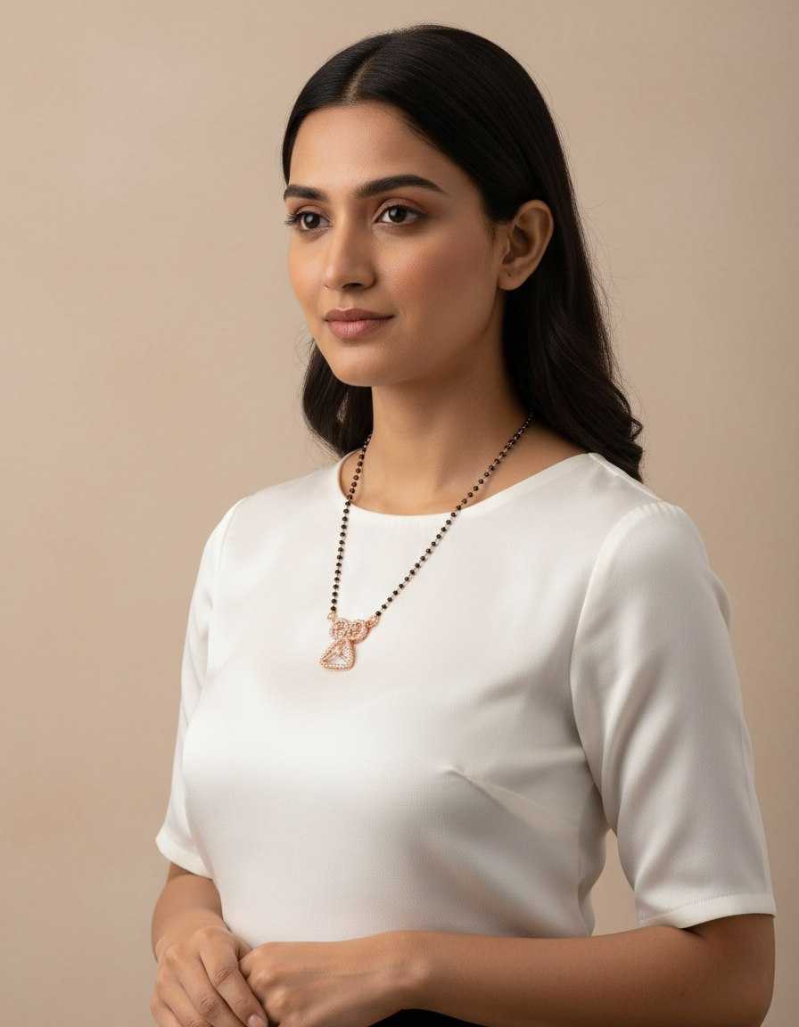 Ynf Brass KESH191 MAN Womens Jewellery Wholesale Mangalsutras Chain Pendant Set Party Wear Jewelry Manufacturer - Jewellery Export