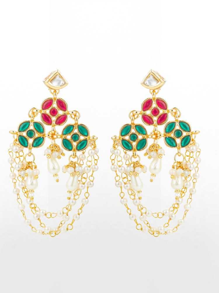 Ynf Alloy KESH105 ER4147 Womens Jewellery Wholesale Fancy Earrings Kundan Earrings Artificial Earring Manufacturer - Jewellery Export
