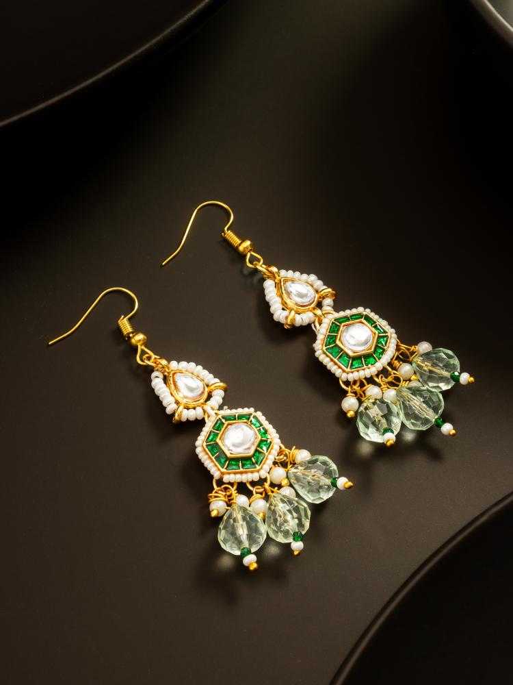 Ynf Alloy KESH105 ER4160 Womens Jewellery Wholesale Fancy Earrings Oxidized Earrings Kundan Earrings Manufacturer - Jewellery Export