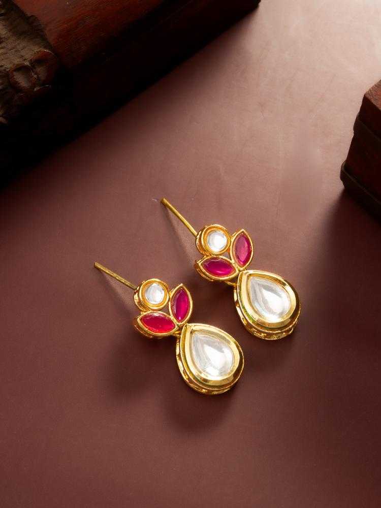Ynf Alloy KESH105 ER4209 Womens Jewellery Wholesale Kundan Earrings Stud Earrings Manufacturer - Jewellery Export