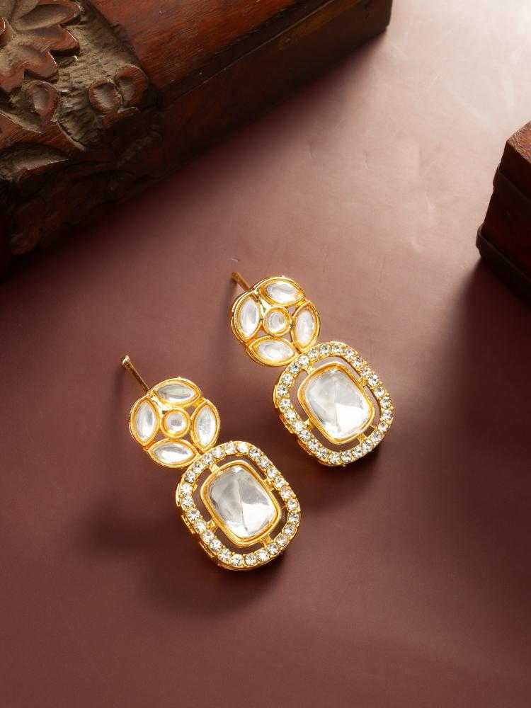Ynf Alloy KESH105 ER4211 Womens Jewellery Wholesale Kundan Earrings Stud Earrings Manufacturer - Jewellery Export