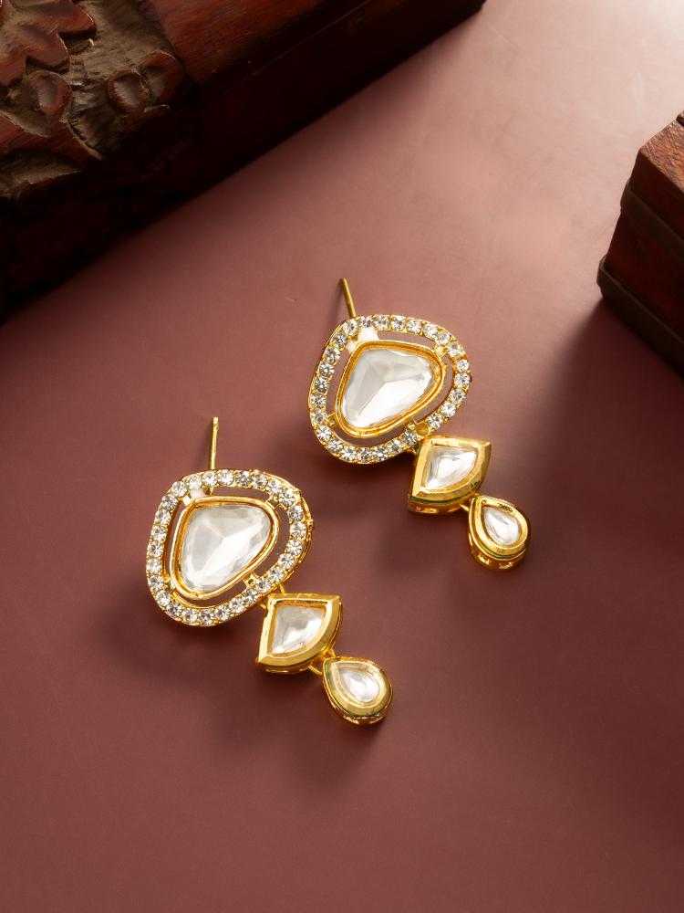 Ynf Alloy KESH105 ER4213 Womens Jewellery Wholesale Fancy Earrings Oxidized Earrings Kundan Earrings Manufacturer - Jewellery Export