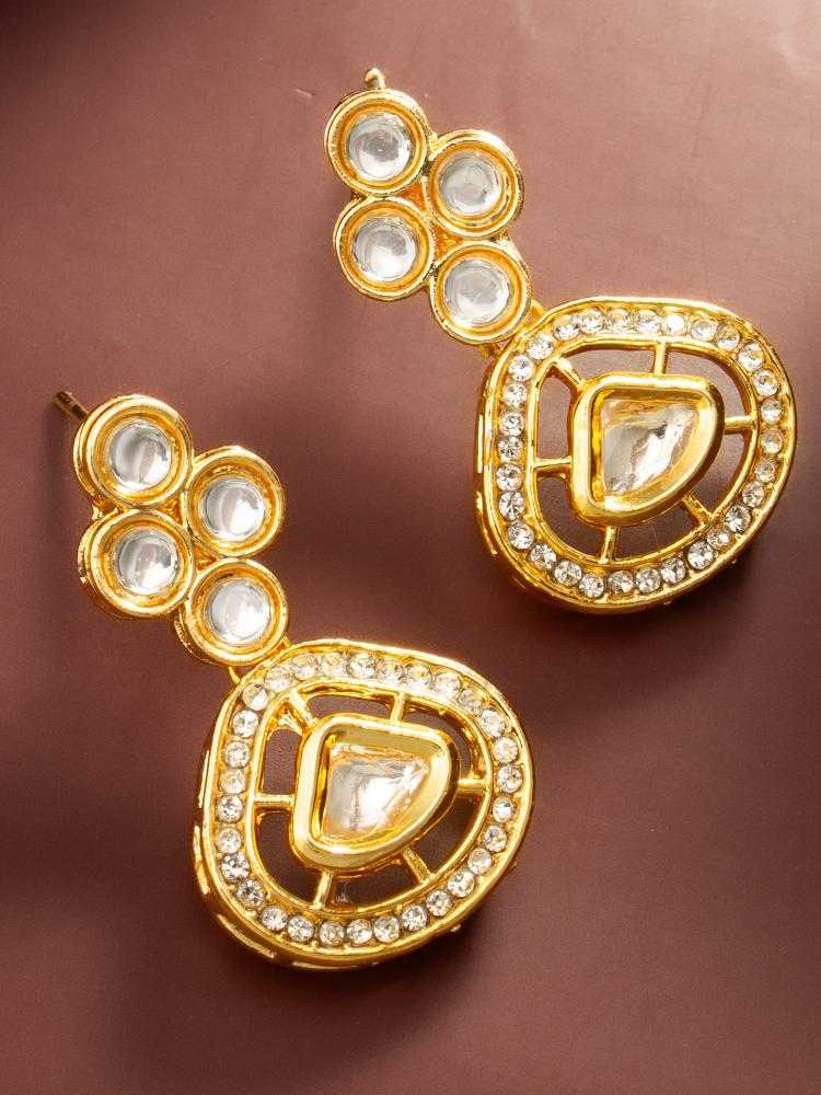 Ynf Alloy KESH105 ER4214 Womens Jewellery Wholesale Kundan Bangles Fancy Earrings Stud Earrings Manufacturer - Jewellery Export