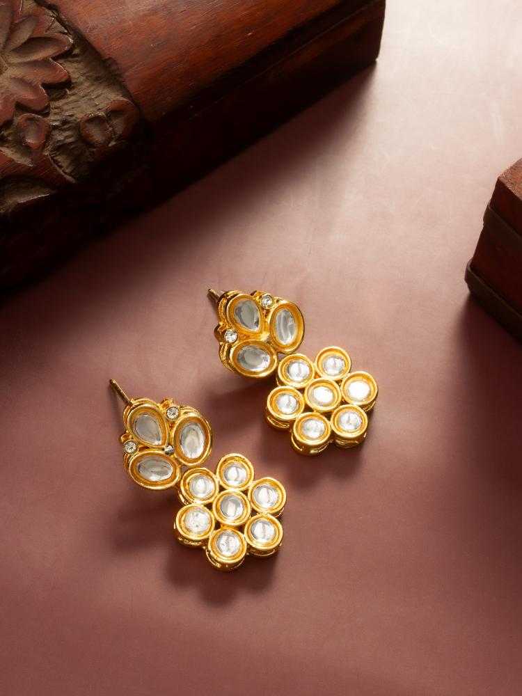 Ynf Alloy KESH105 ER4215 Womens Jewellery Wholesale Fancy Earrings Oxidized Earrings Kundan Earrings Manufacturer - Jewellery Export