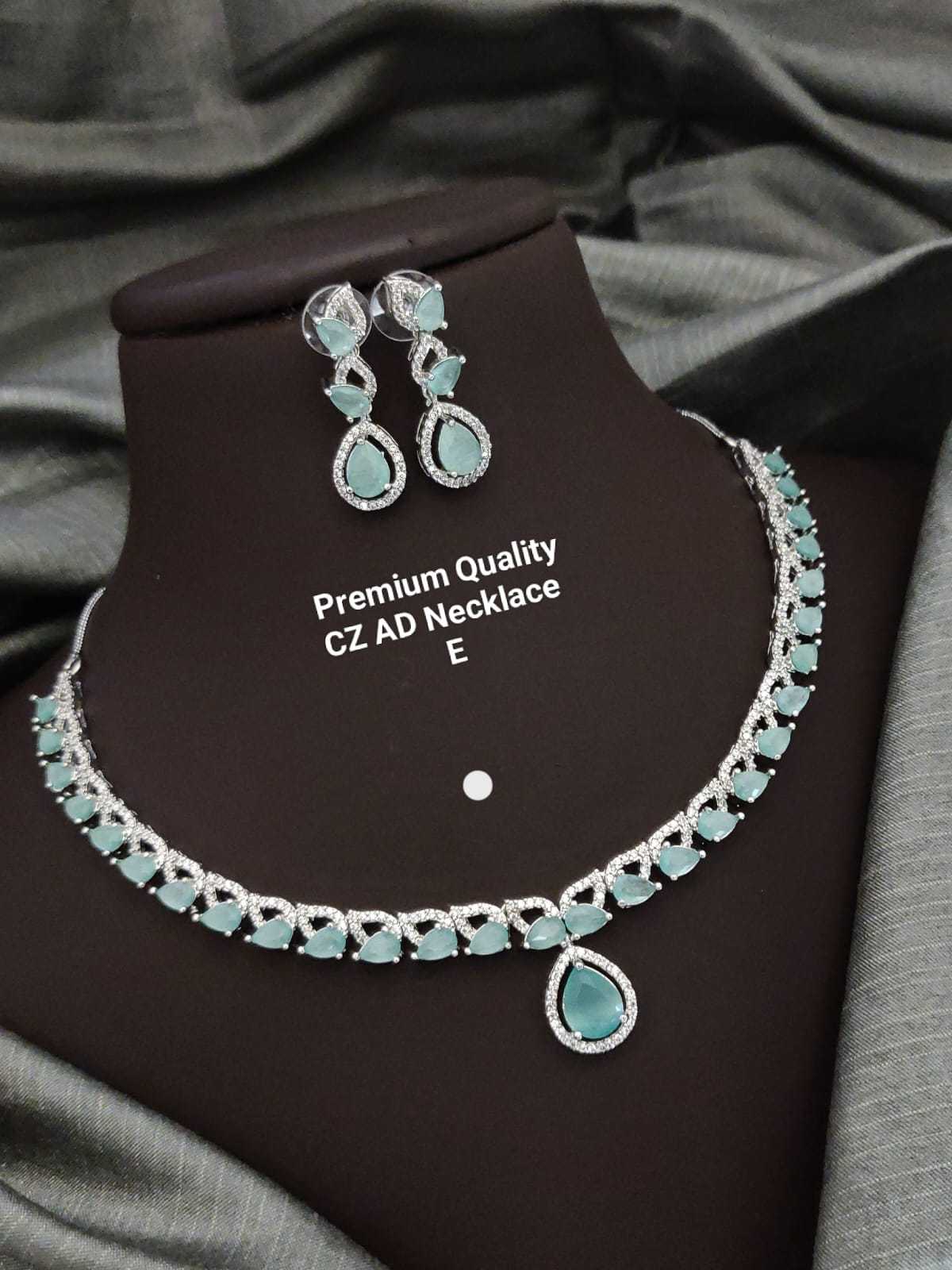 Ynf Alloy KESH193 220 Womens Jewellery Wholesale AD Diamond Necklace Pendant Set Party Wear Jewelry Manufacturer - Jewellery Export