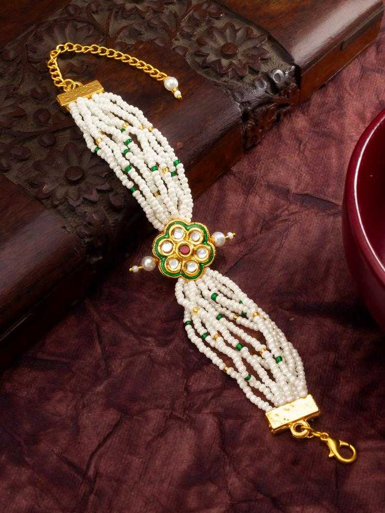 Ynf Brass KESH105 BG2579 Womens Jewellery Wholesale Kundan Bangles Antique Bracelet Fashion Bracelets Manufacturer - Jewellery Export