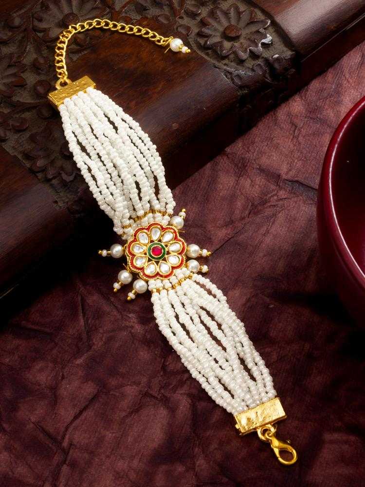 Ynf Brass KESH105 BG2580 Womens Jewellery Wholesale Kundan Bangles Antique Bracelet Fashion Bracelets Manufacturer - Jewellery Export