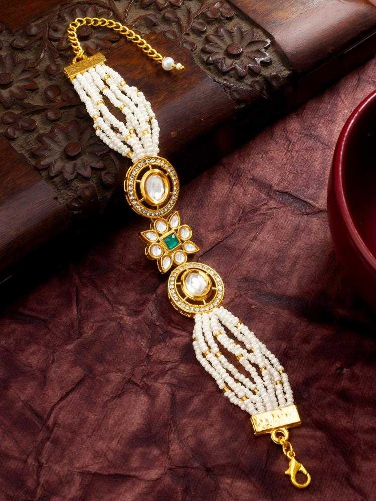 Ynf Brass KESH105 BG2582 Womens Jewellery Wholesale Kundan Bangles Antique Bracelet Fashion Bracelets Manufacturer - Jewellery Export