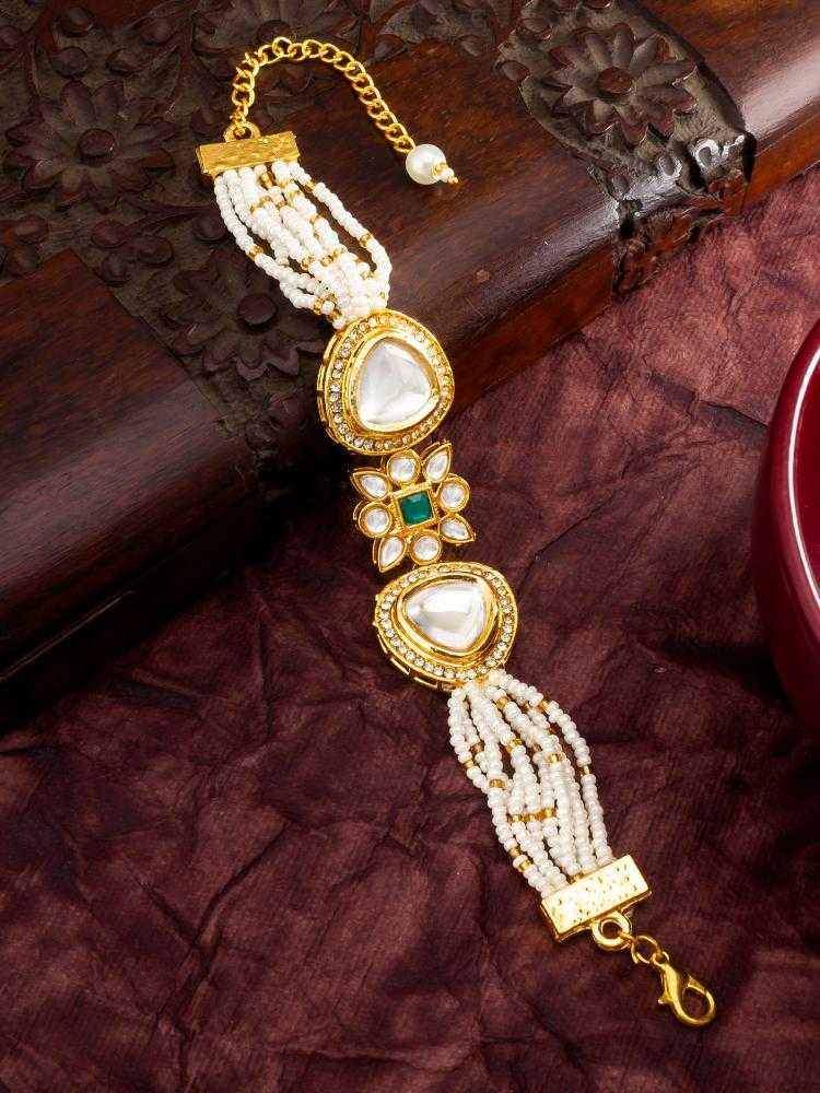 Ynf Brass KESH105 BG2583 Womens Jewellery Wholesale Kundan Bangles Antique Bracelet Fashion Bracelets Manufacturer - Jewellery Export
