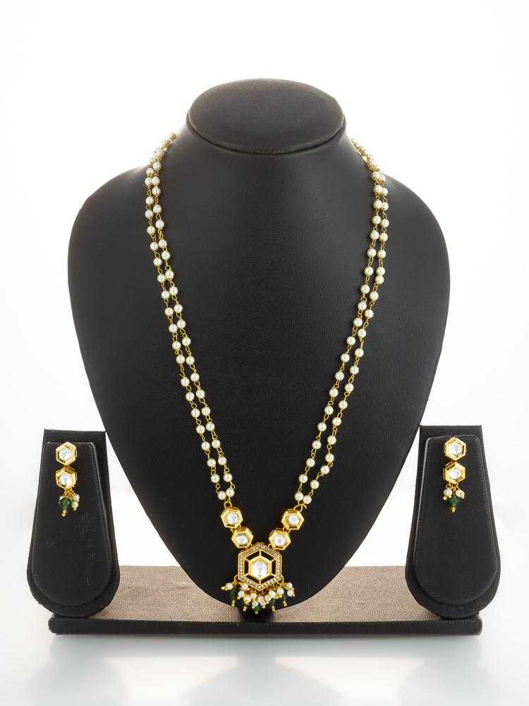 Ynf Brass KESH105 NK4850 Womens Jewellery Wholesale Kundan Necklace Set Necklaces Set Antique Necklaces Set Manufacturer - Jewellery Export