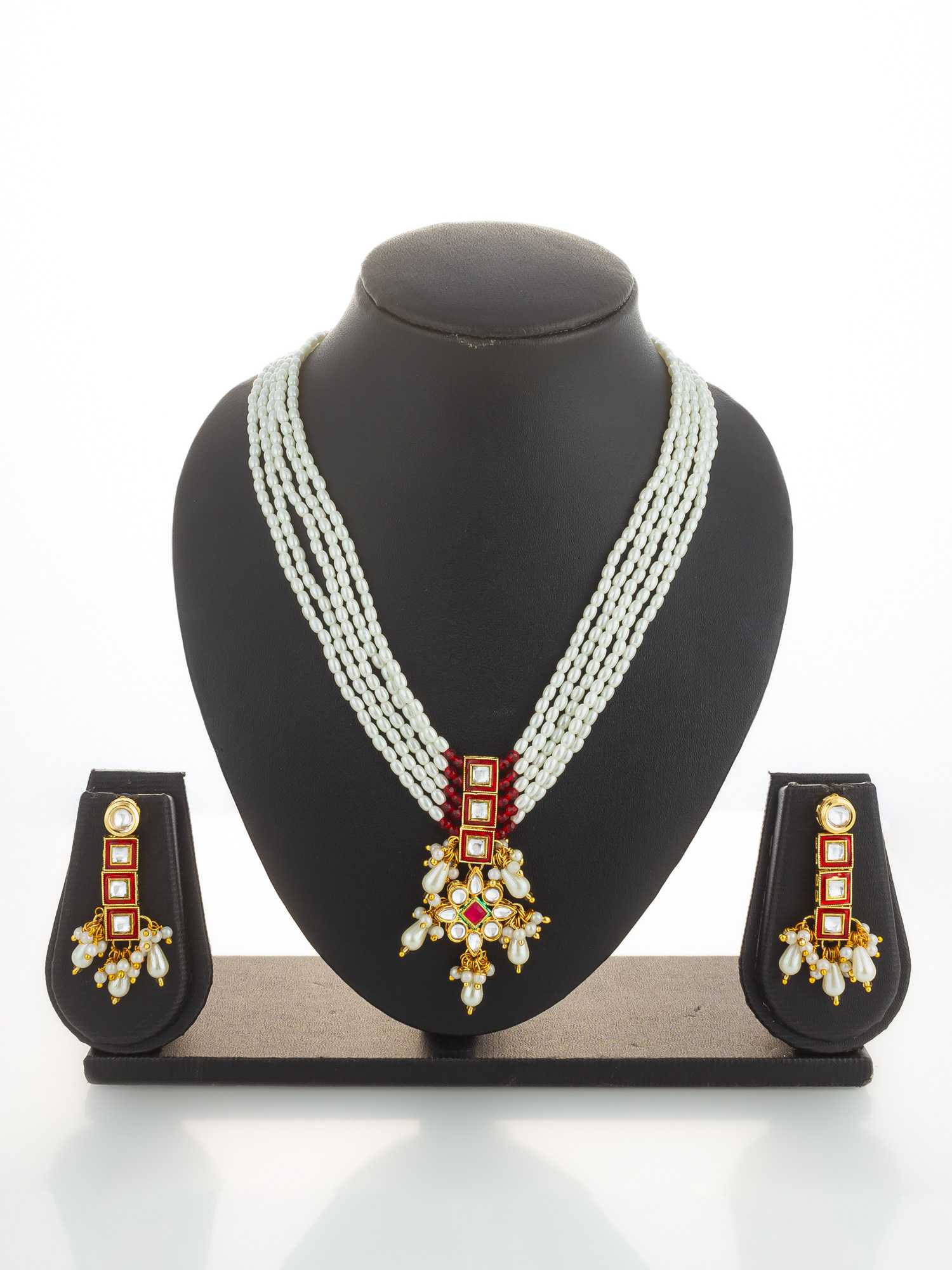 Ynf Brass KESH105 NK4852 Womens Jewellery Wholesale Kundan Necklace Set Necklaces Set Antique Necklaces Set Manufacturer - Jewellery Export