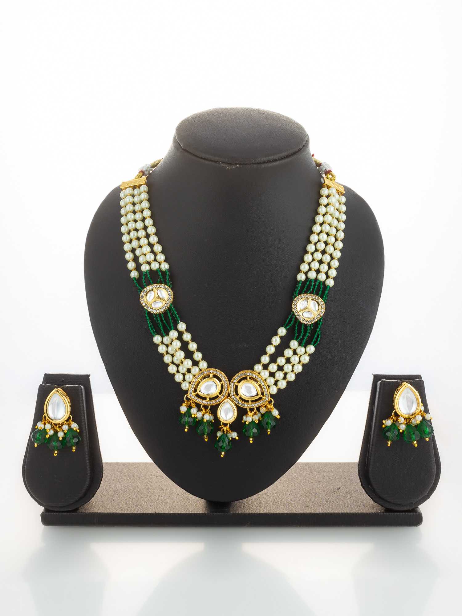 Ynf Brass KESH105 NK4853 Womens Jewellery Wholesale Kundan Necklace Set Necklaces Set Antique Necklaces Set Manufacturer - Jewellery Export