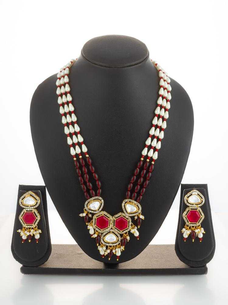 Ynf Brass KESH105 NK4864 Womens Jewellery Wholesale Kundan Necklace Set Necklaces Set Fashion Necklace Manufacturer - Jewellery Export