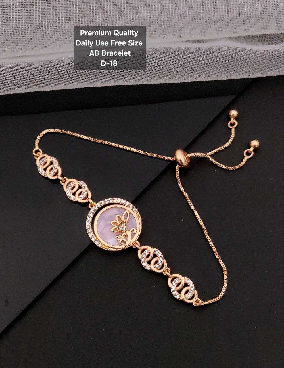 Ynf Brass KESH193 Womens Jewellery Wholesale AD Diamond Bracelet Brass Gold Bangles Golden Bracelet Manufacturer - Jewellery Export