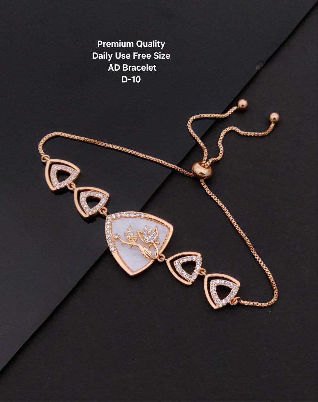 Ynf Brass KESH193 Womens Jewellery Wholesale AD Diamond Bracelet Brass Gold Bangles Golden Bracelet Manufacturer - Jewellery Export