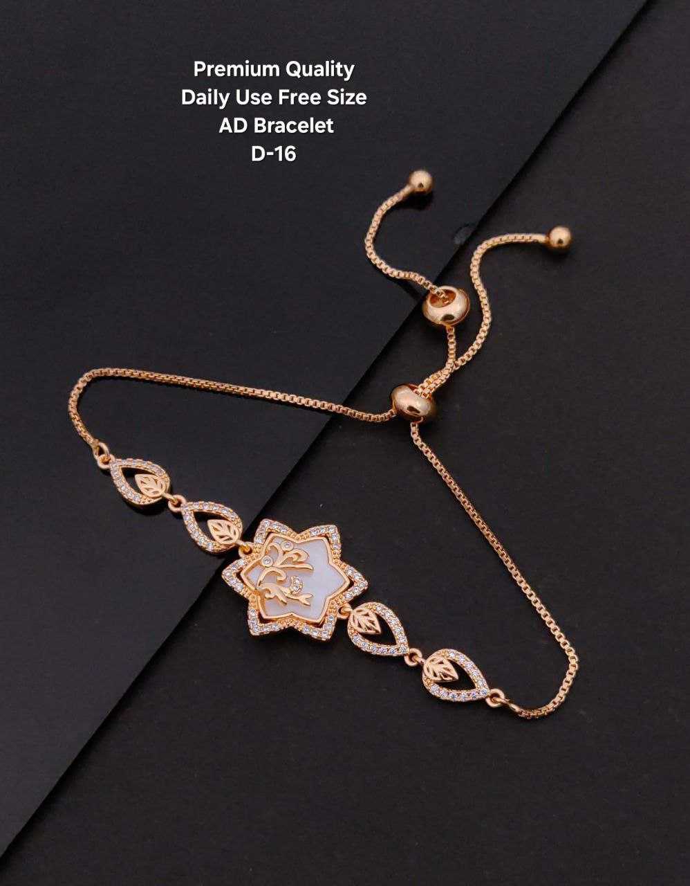 Ynf Brass KESH193 Womens Jewellery Wholesale AD Diamond Bracelet Brass Gold Bangles Golden Bracelet Manufacturer - Jewellery Export