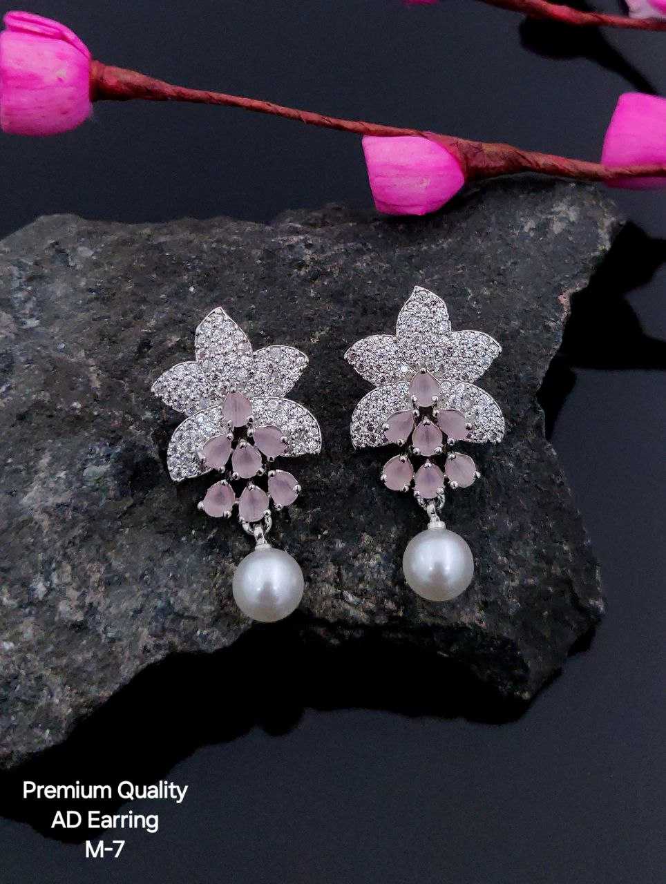 Ynf Brass KESH193 Womens Jewellery Wholesale Fancy Earrings AD Diamond Earring Artificial Earring Manufacturer - Jewellery Export