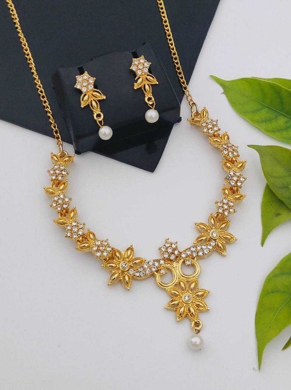 Ynf Brass KESH483 Womens Jewellery Wholesale Antique Necklaces Set Golden Necklace Set Fashion Necklace Manufacturer - Jewellery Export