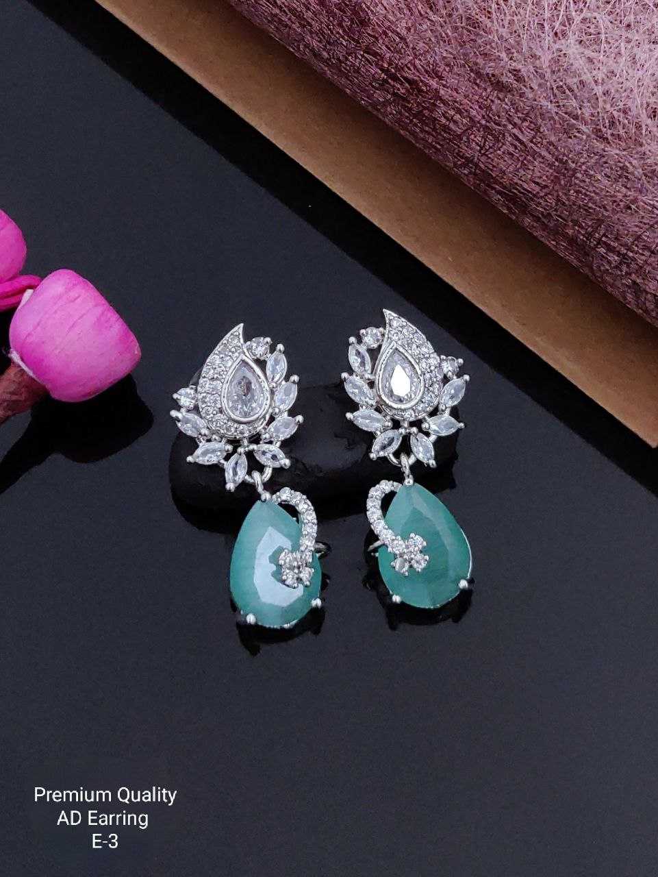 Ynf Brass Womens Jewellery Wholesale Fancy Earrings AD Diamond Earring Earrings With Stones Manufacturer - Jewellery Export