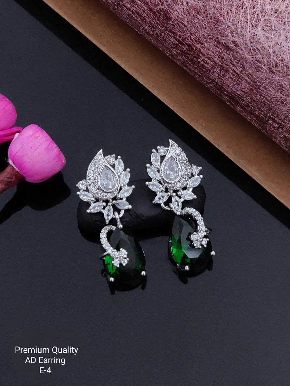 Ynf Brass Womens Jewellery Wholesale Fancy Earrings AD Diamond Earring Earrings With Stones Manufacturer - Jewellery Export