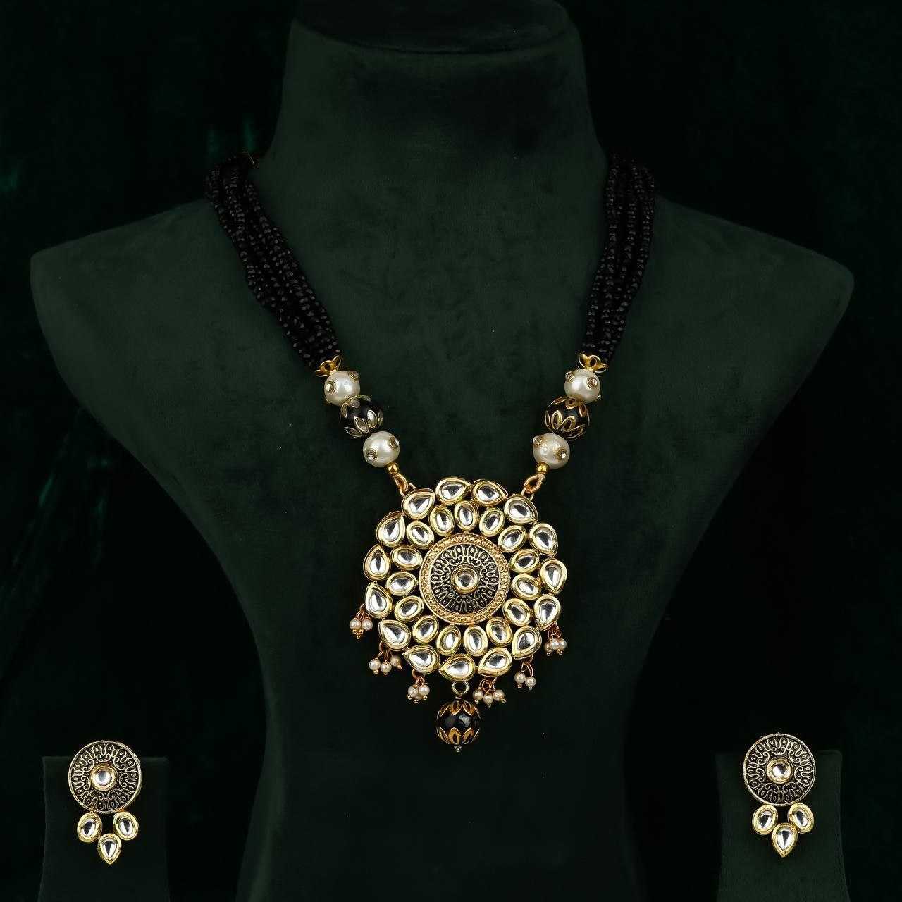 Ynf Brass Womens Jewellery Wholesale Long Sets Kundan Pendant Sets Alloy Necklaces Manufacturer - Jewellery Export