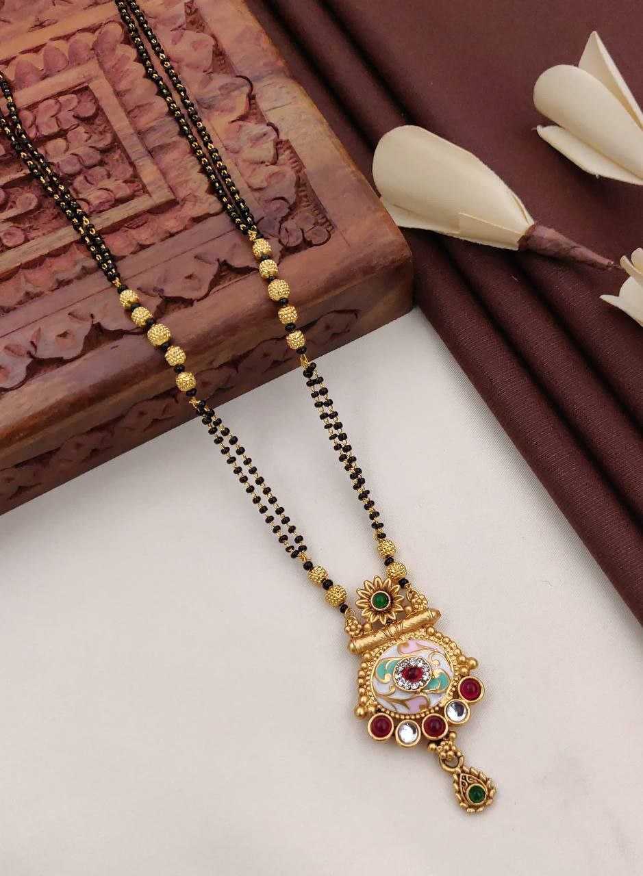 Ynf Fancy Womens Jewellery Wholesale Mangalsutras Gold Chains Matte Finish Jewelry Manufacturer - Jewellery Export