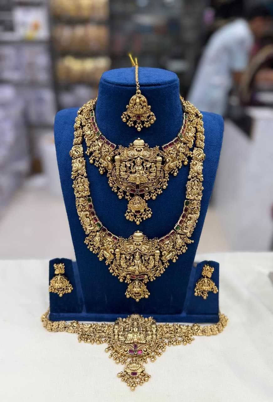 Ynf Brass KESH494 06 Womens Jewellery Wholesale Long Sets Bridal Jewelry Sets Artificial Bridal Jewelry Manufacturer - Jewellery Export