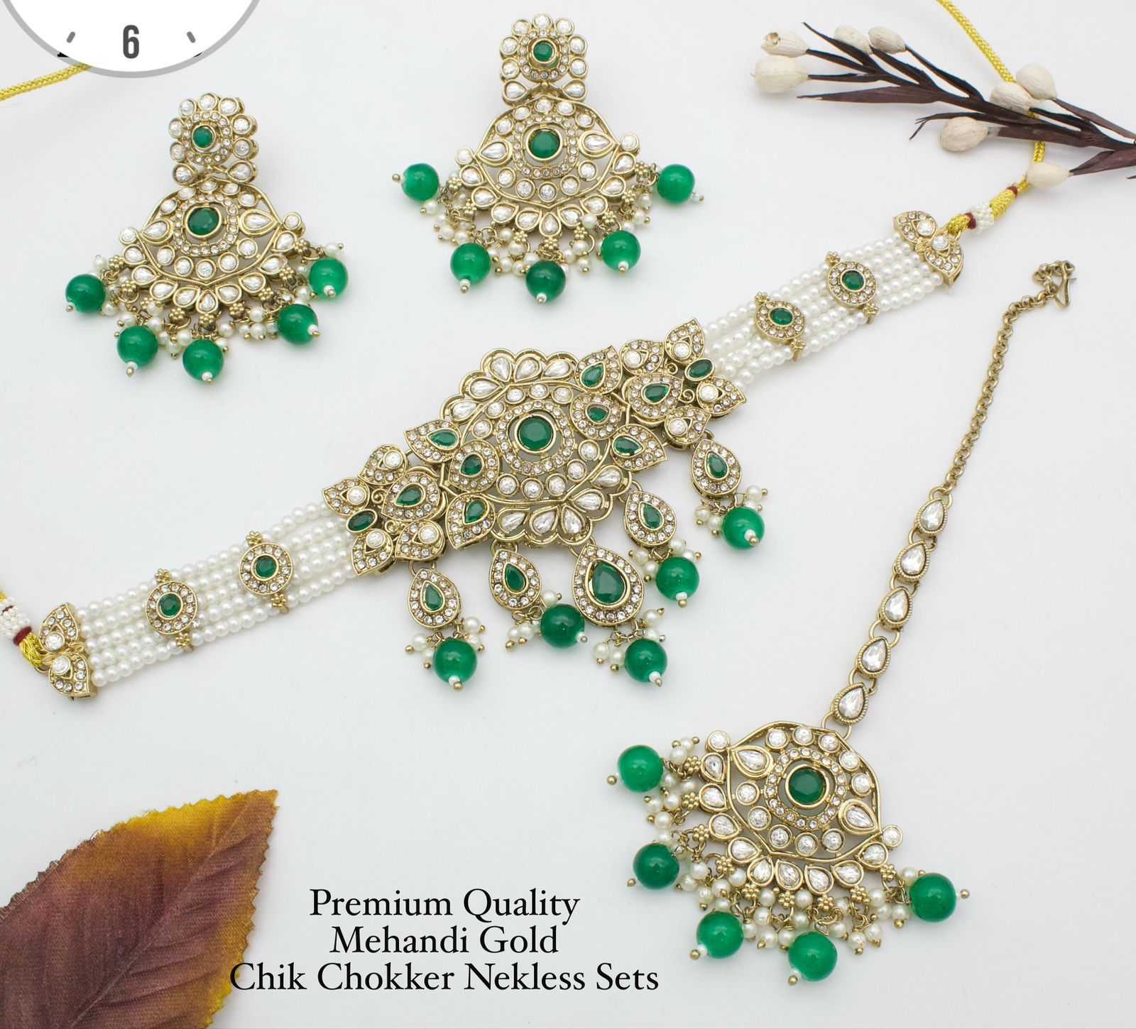 Ynf Brass KESH494 09 Womens Jewellery Wholesale Choker Necklaces Bridal Jewelry Sets Artificial Bridal Jewelry Manufacturer - Jewellery Export