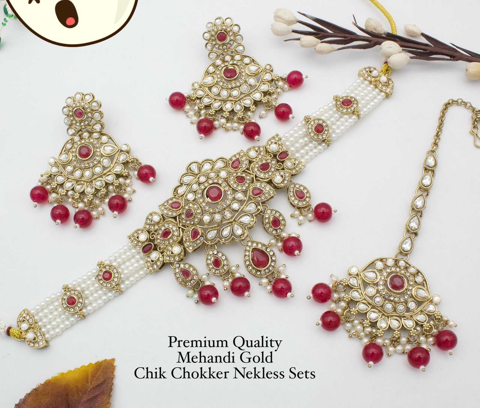 Ynf Brass KESH494 09 Womens Jewellery Wholesale Choker Necklaces Bridal Jewelry Sets Artificial Bridal Jewelry Manufacturer - Jewellery Export