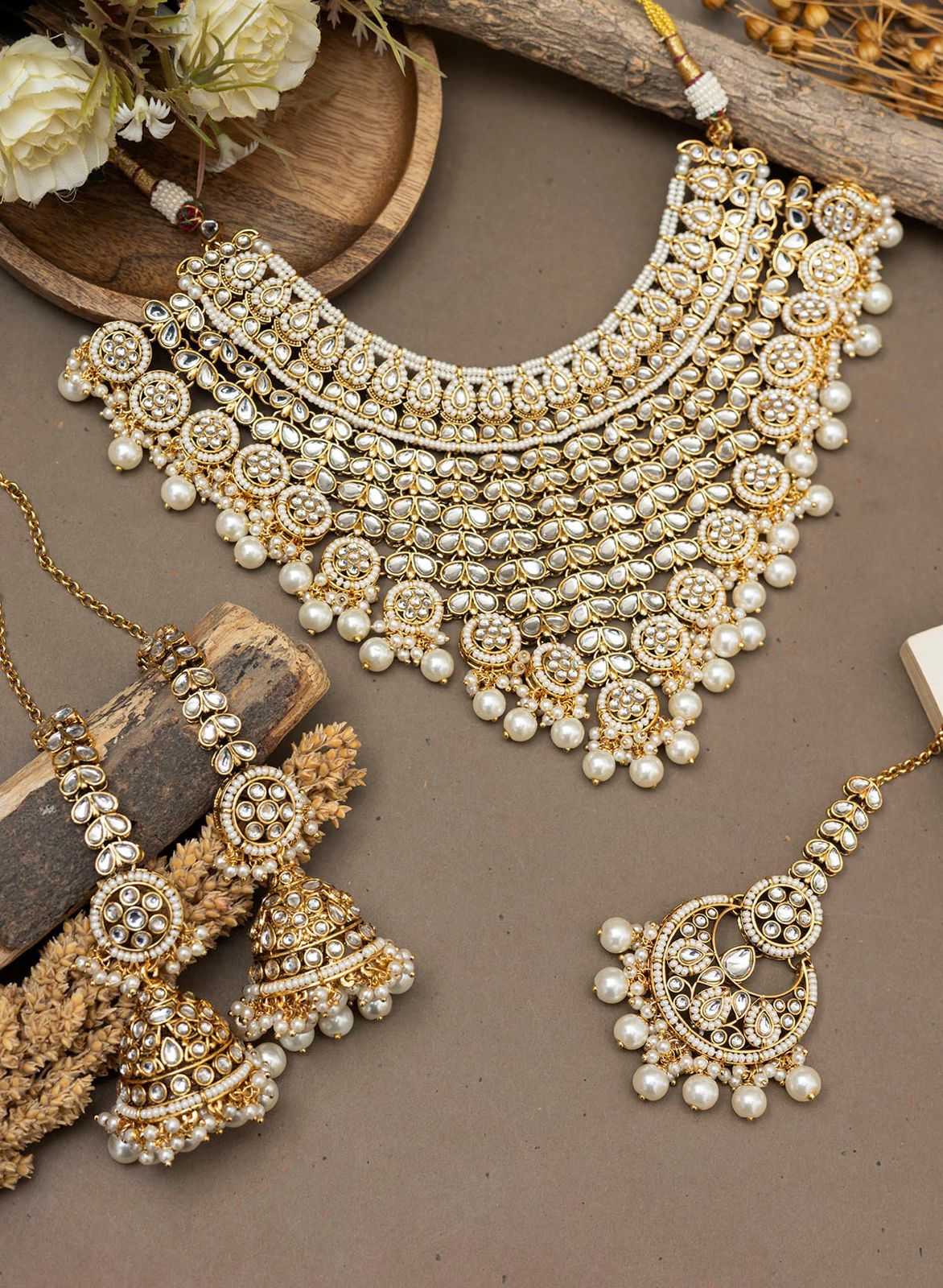 Ynf Brass KESH494 11 Womens Jewellery Wholesale Necklaces Set Bridal Jewelry Sets Artificial Bridal Jewelry Manufacturer - Jewellery Export