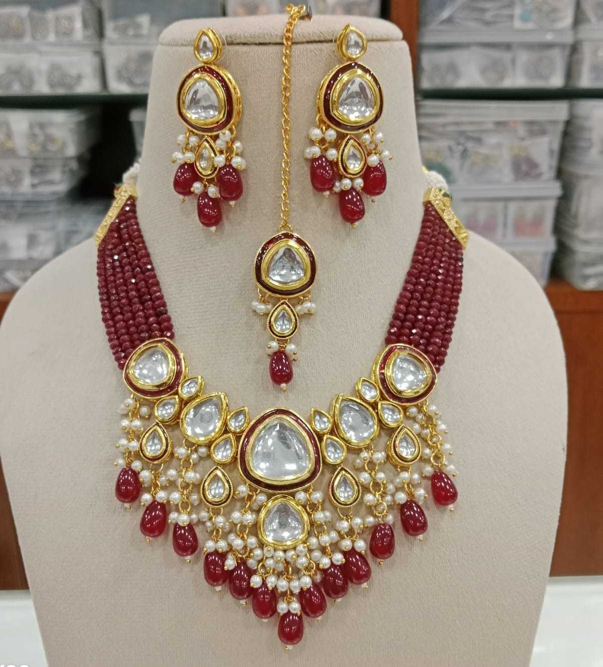 Ynf Brass KESH494 15 Womens Jewellery Wholesale Necklaces Set Bridal Jewelry Sets Artificial Bridal Jewelry Manufacturer - Jewellery Export