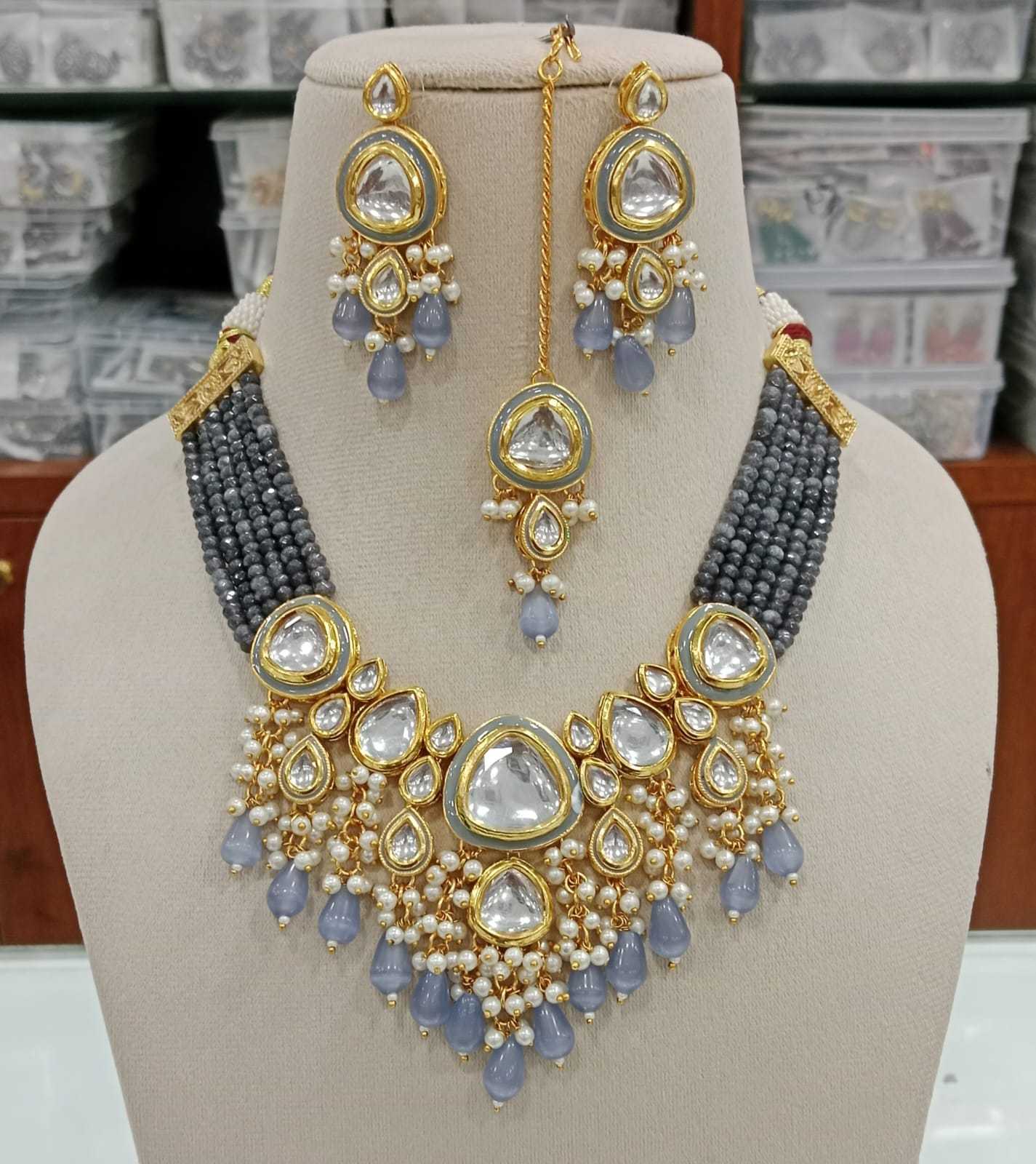 Ynf Brass KESH494 15 Womens Jewellery Wholesale Necklaces Set Bridal Jewelry Sets Artificial Bridal Jewelry Manufacturer - Jewellery Export