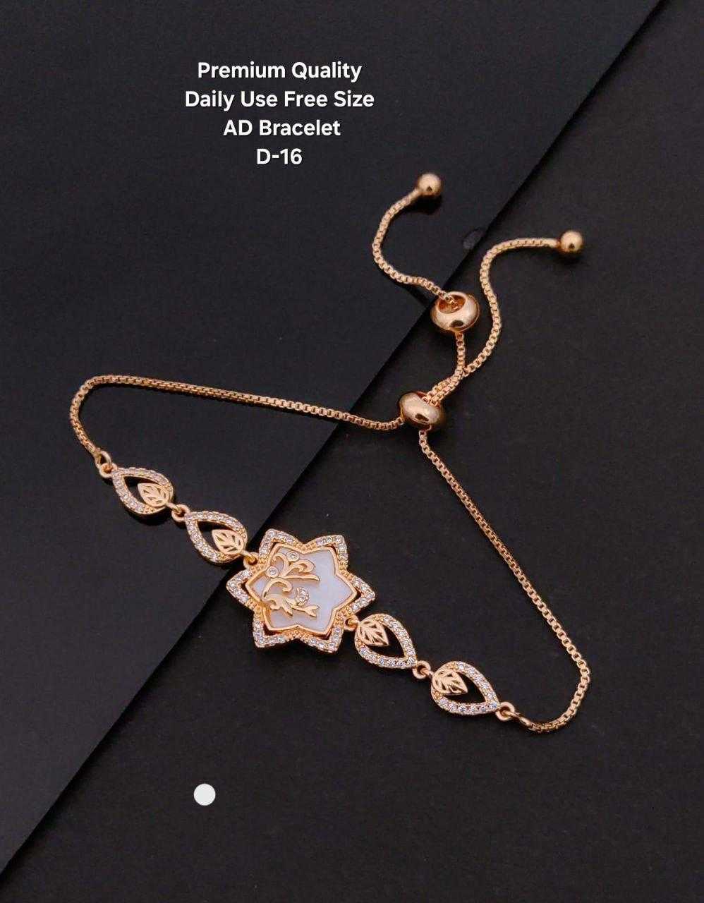 Ynf Fancy Womens Jewellery Wholesale AD Diamond Bracelet Golden Bracelet Gold Plated Jewelry Manufacturer - Jewellery Export