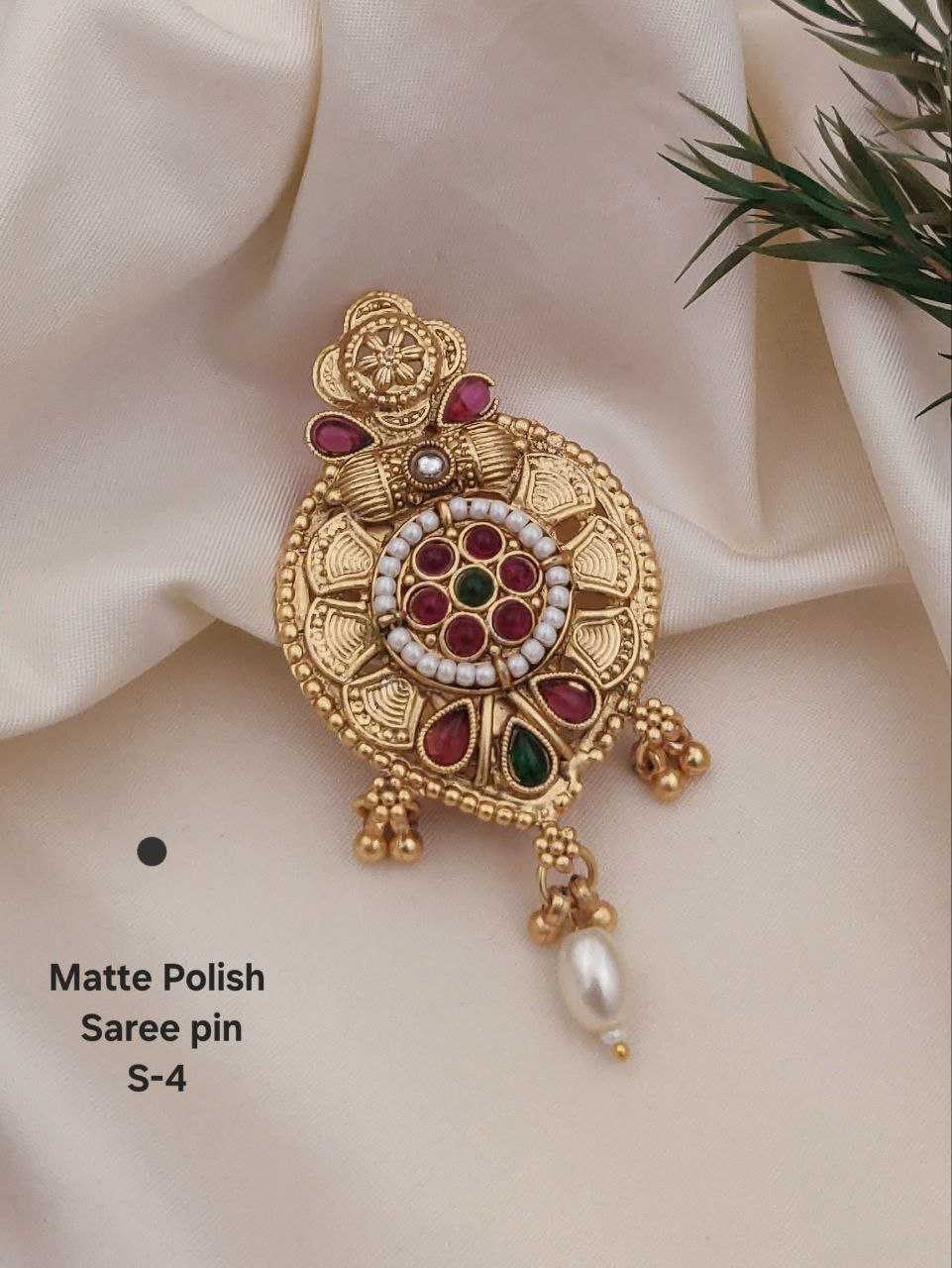 Ynf Brass KESH193 Womens Jewellery Wholesale Antique Saree Pins Manufacturer - Jewellery Export