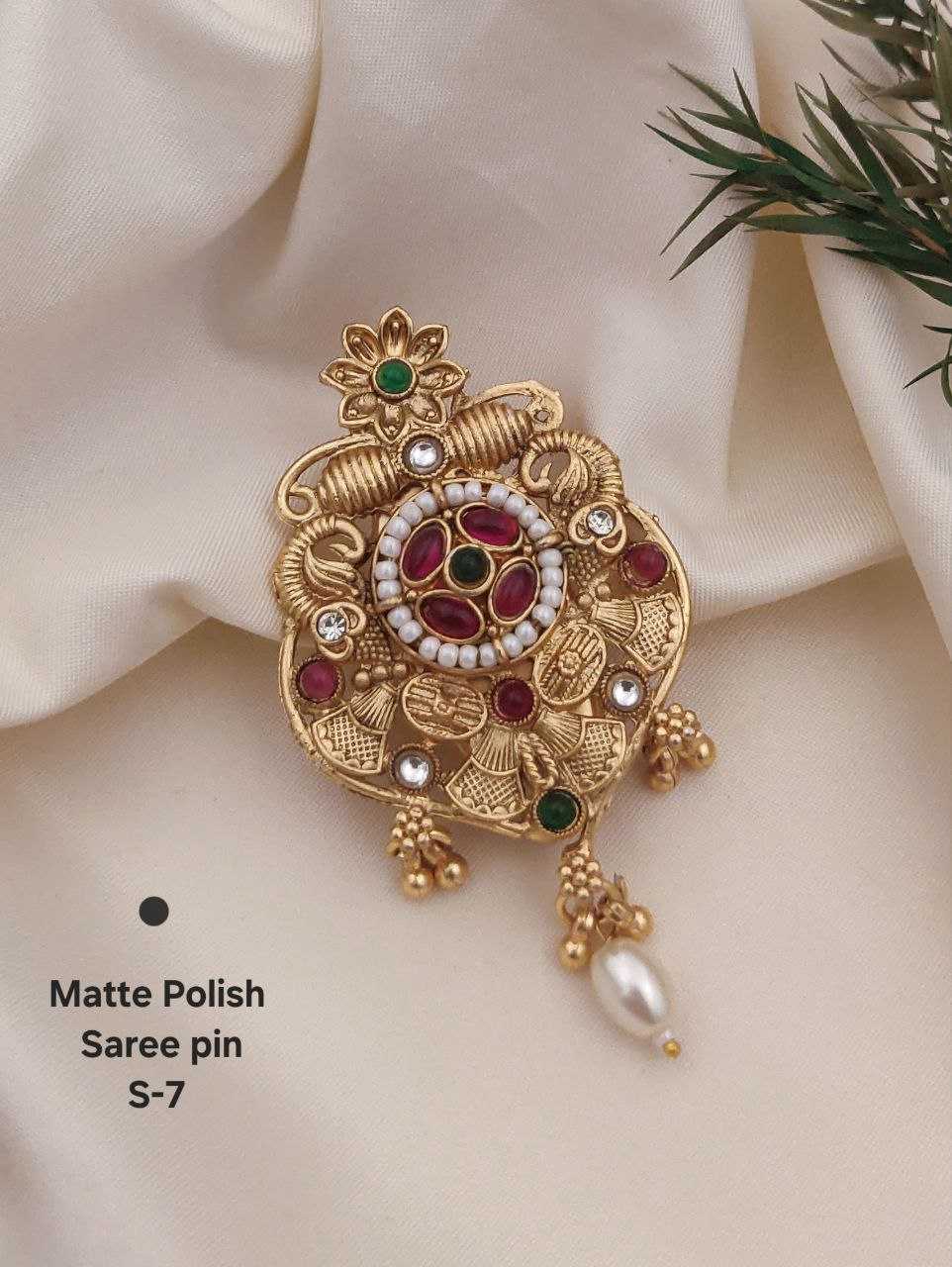 Ynf Brass KESH193 Womens Jewellery Wholesale Antique Saree Pins Manufacturer - Jewellery Export