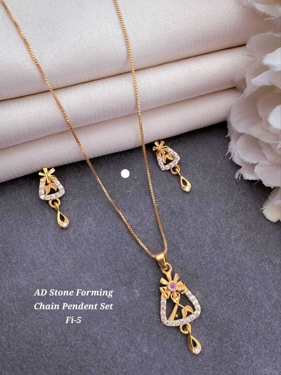 Ynf Brass KESH193 Womens Jewellery Wholesale Chain Pendant Set Gold Chains Manufacturer - Jewellery Export
