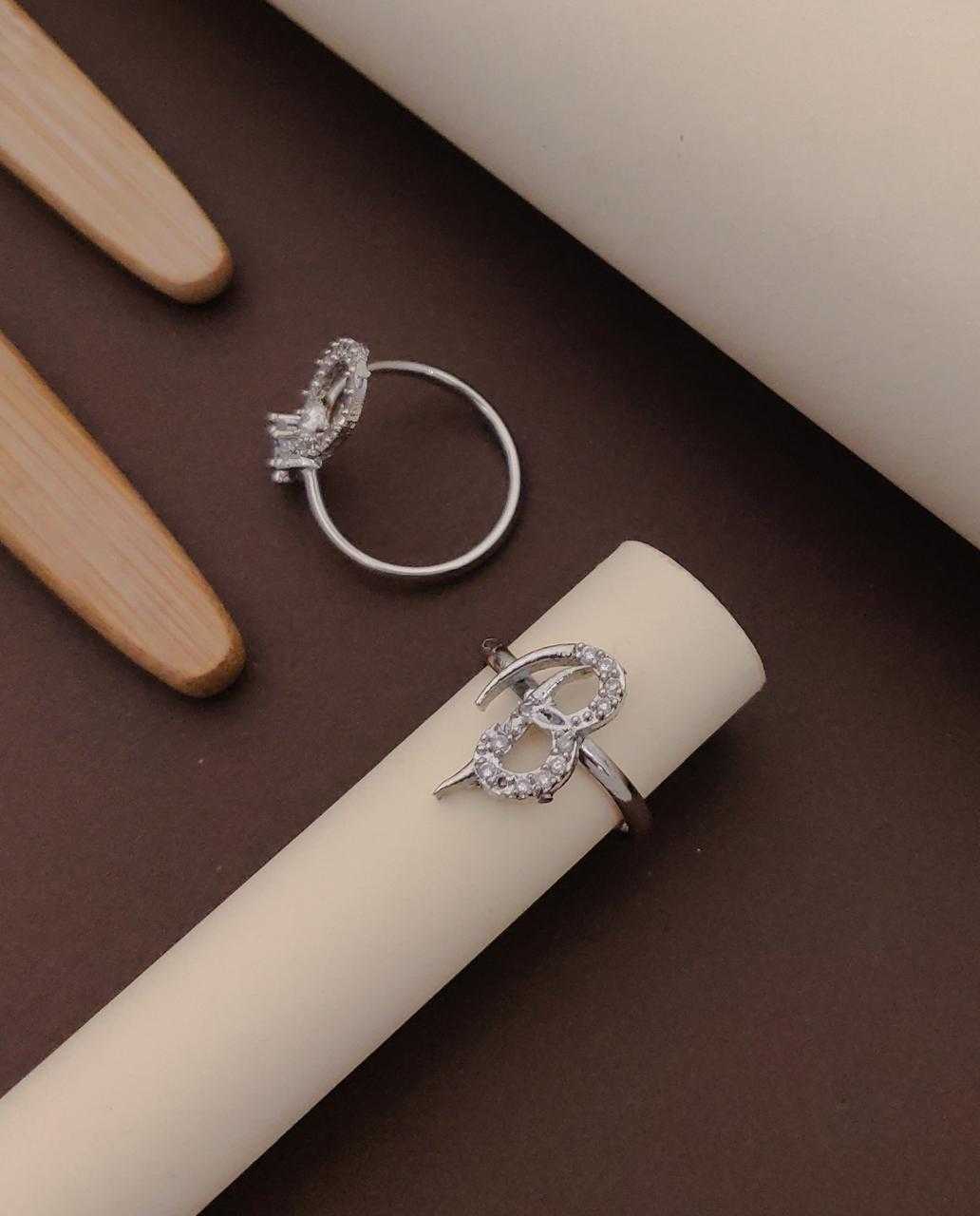 Ynf Brass KESH191 1 Womens Jewellery Wholesale Oxidized Rings AD Diamond Rings Manufacturer - Jewellery Export