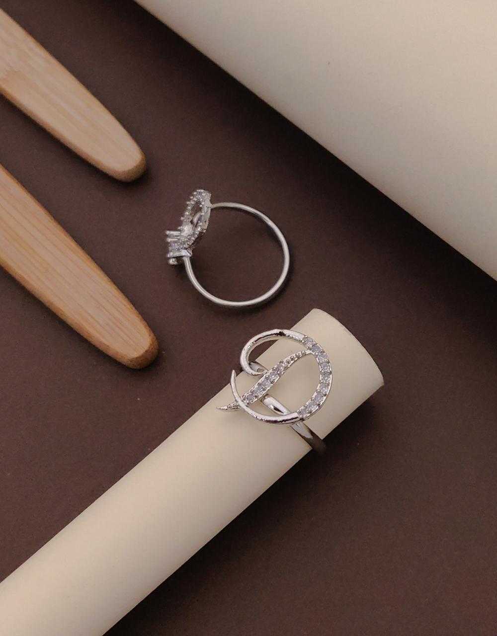 Ynf Brass KESH191 1 Womens Jewellery Wholesale Oxidized Rings AD Diamond Rings Manufacturer - Jewellery Export