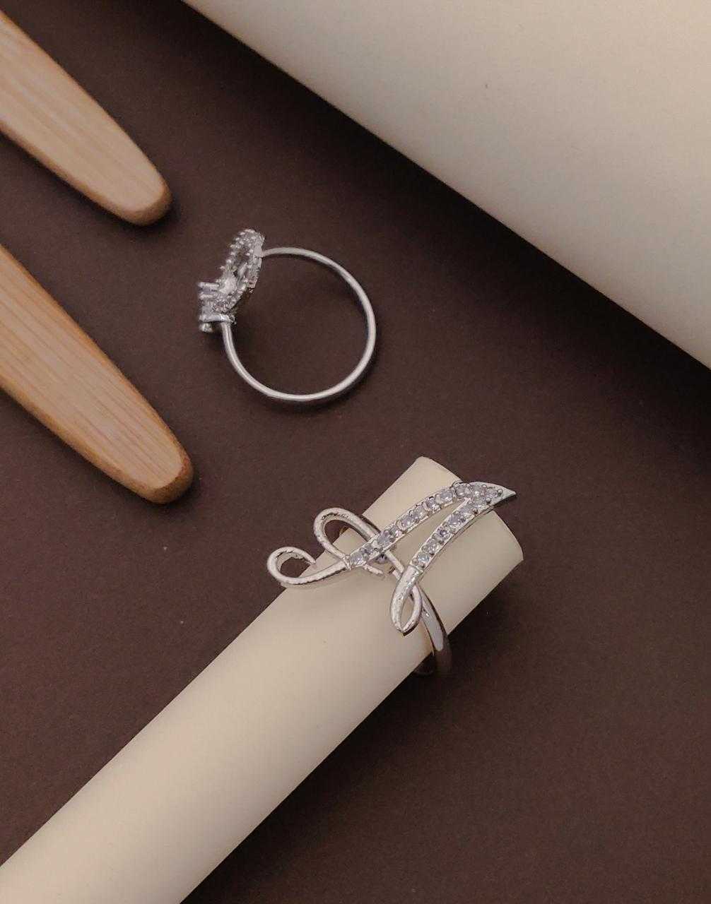 Ynf Brass KESH191 1 Womens Jewellery Wholesale Oxidized Rings AD Diamond Rings Manufacturer - Jewellery Export