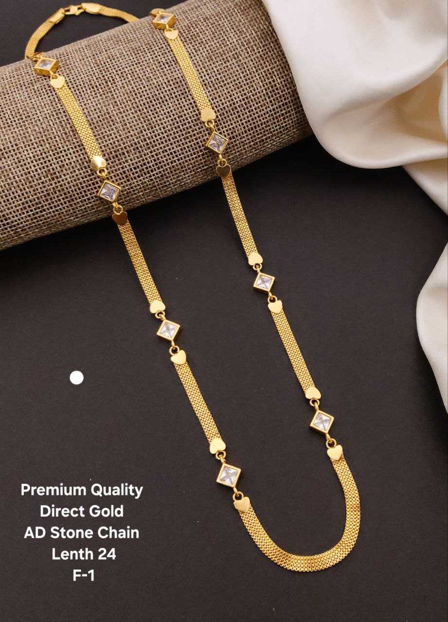 Ynf Gold Plated KESH193 112 Womens Jewellery Festive Collections Wholesale Women Chain Gold Chains Stone Studded Jewelry Manufacturer - Jewellery Export