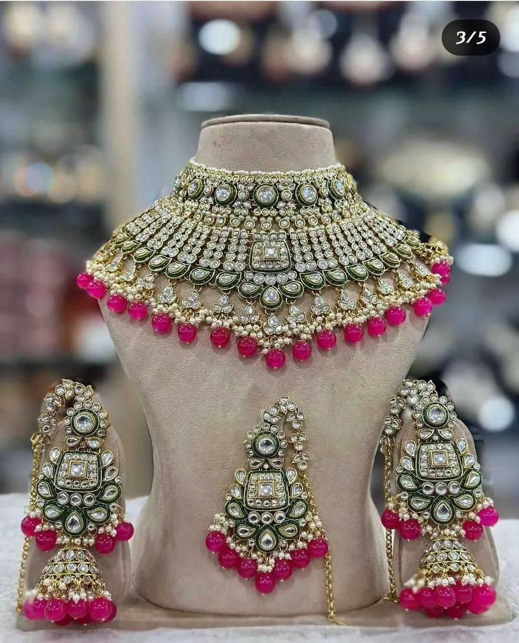 Ynf Fancy KESH494 1 Womens Jewellery Wholesale Necklaces Set Artificial Necklace Sets Bridal Jewelry Sets Manufacturer - Jewellery Export