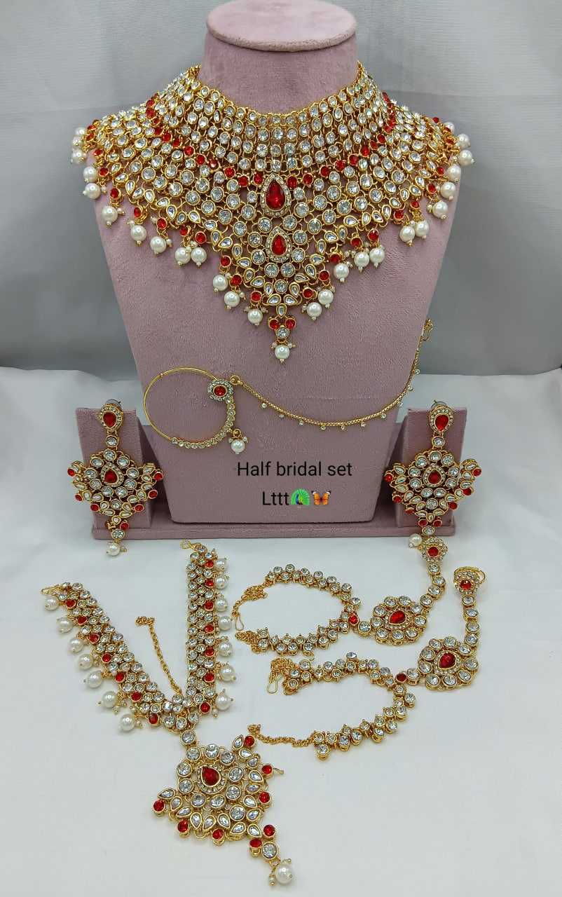 Ynf Brass KESH494 1 Womens Jewellery Wholesale Bridal Jewelry Sets Jhumka Earrings Party Wear Jewelry Manufacturer - Jewellery Export