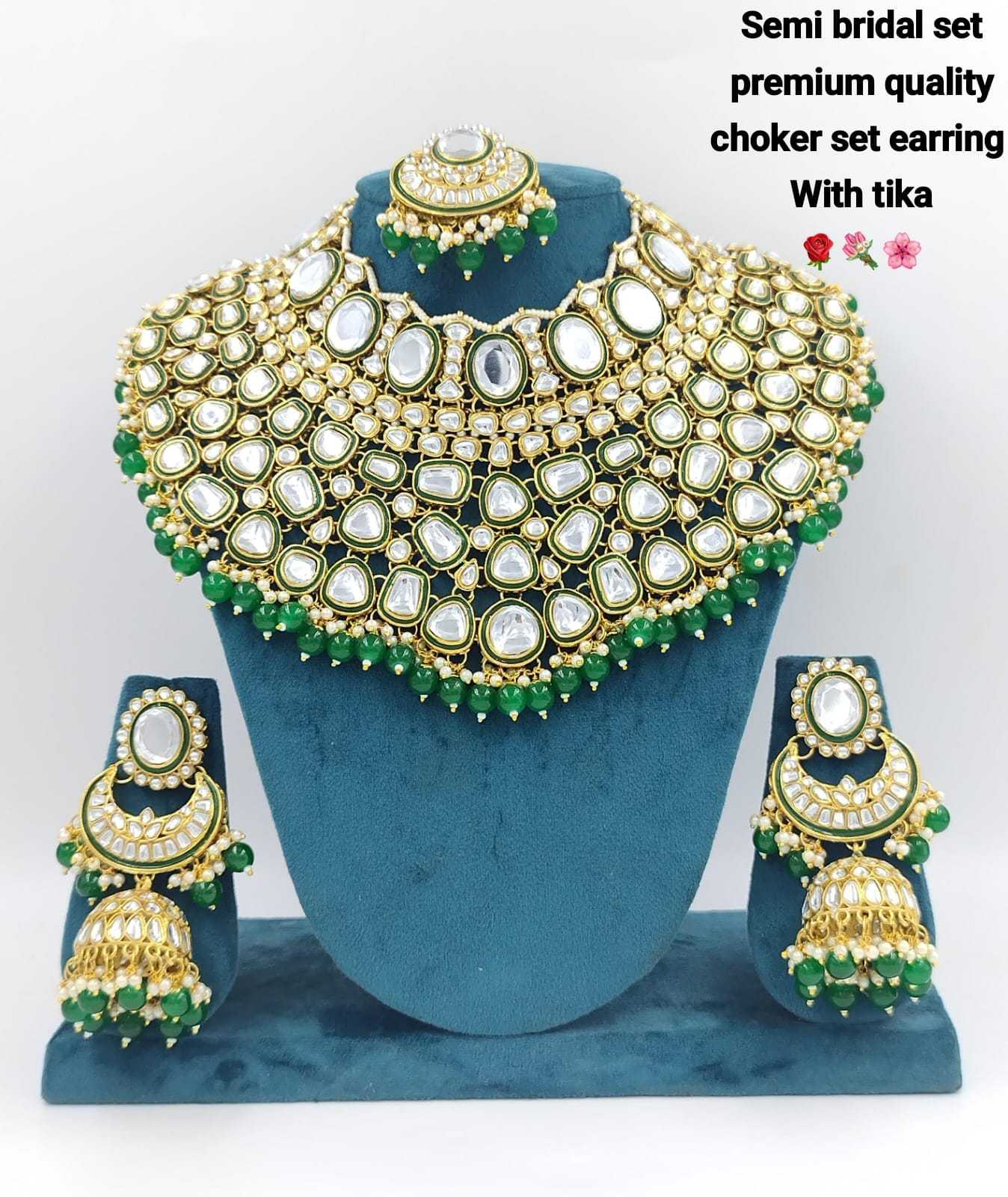 Ynf Brass KESH494 1 Womens Jewellery Wholesale Bridal Jewelry Sets Traditional Jewelry Long Earrings Manufacturer - Jewellery Export