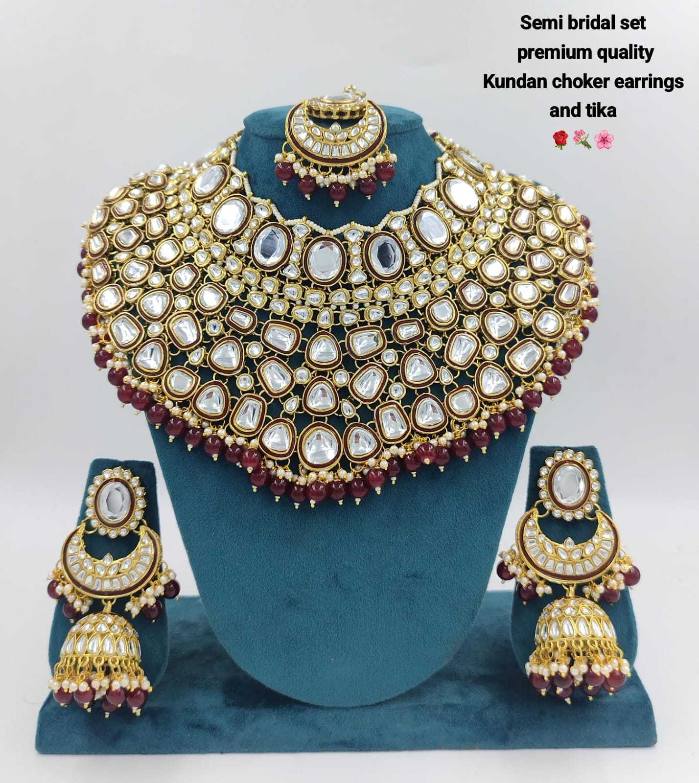 Ynf Brass KESH494 1 Womens Jewellery Wholesale Bridal Jewelry Sets Traditional Jewelry Long Earrings Manufacturer - Jewellery Export