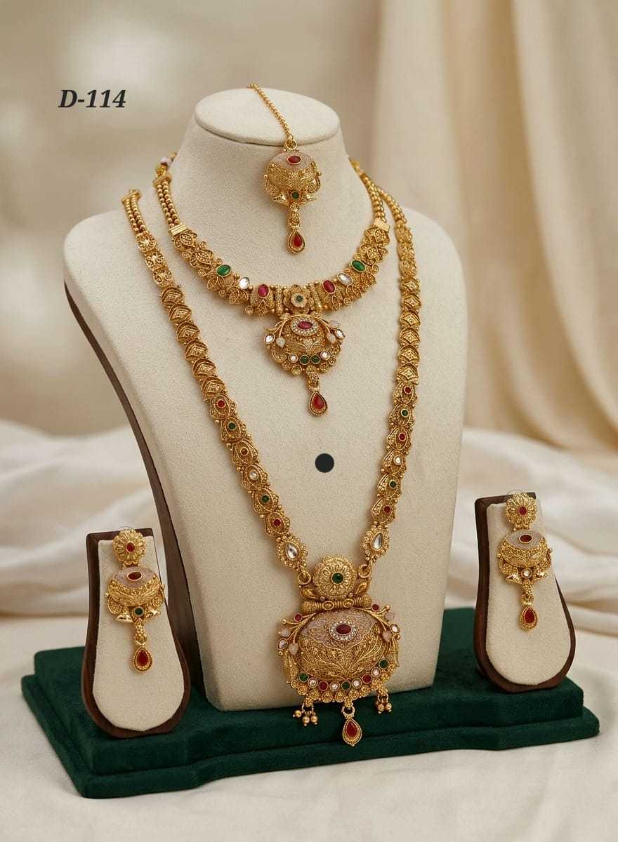Ynf Alloy KESH193 221 Womens Jewellery Wholesale Fancy Mala Necklaces Kundan Necklace Set Party Wear Jewelry Manufacturer - Jewellery Export