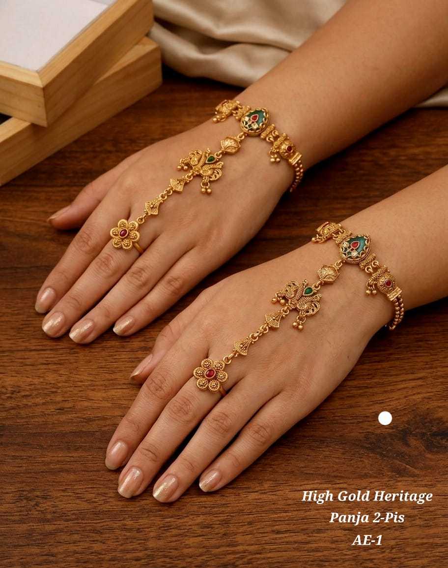 Ynf Alloy KESH193 227 Womens Jewellery Wholesale Gold Plated Jewelry Hand Harness (Haath phool) Party Wear Jewelry Manufacturer - Jewellery Export
