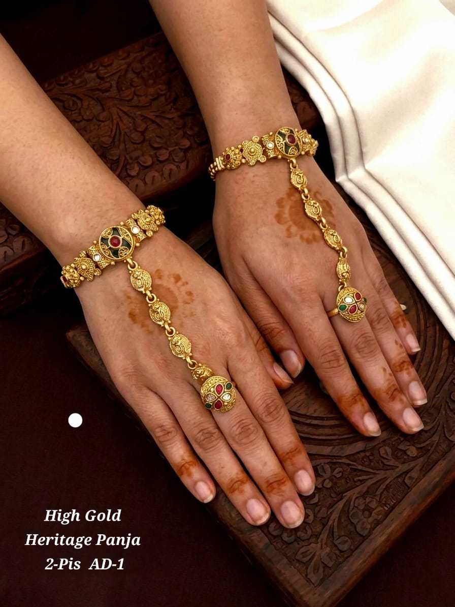 Ynf Alloy KESH193 228 Womens Jewellery Festive Collections Wholesale Gold Plated Jewelry Hand Harness (Haath phool) Party Wear Jewelry Manufacturer - Jewellery Export