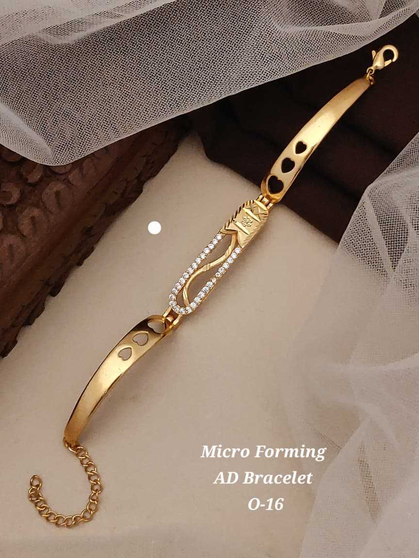 Ynf Alloy KESH193 237 Womens Jewellery Wholesale AD Diamond Bracelet Golden Bracelet Party Wear Jewelry Manufacturer - Jewellery Export