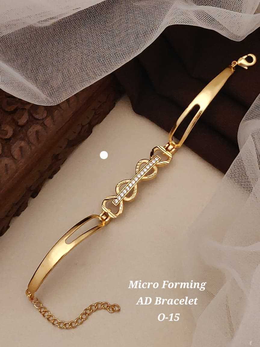 Ynf Alloy KESH193 237 Womens Jewellery Wholesale AD Diamond Bracelet Golden Bracelet Party Wear Jewelry Manufacturer - Jewellery Export