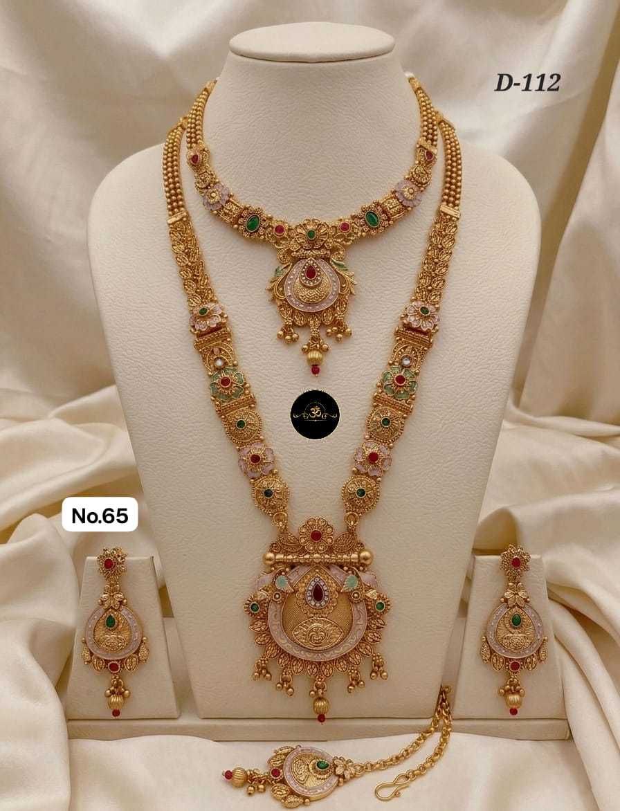 Ynf Brass KESH127 027 Womens Jewellery Wholesale Long Sets Kundan Necklace Set Manufacturer - Jewellery Export